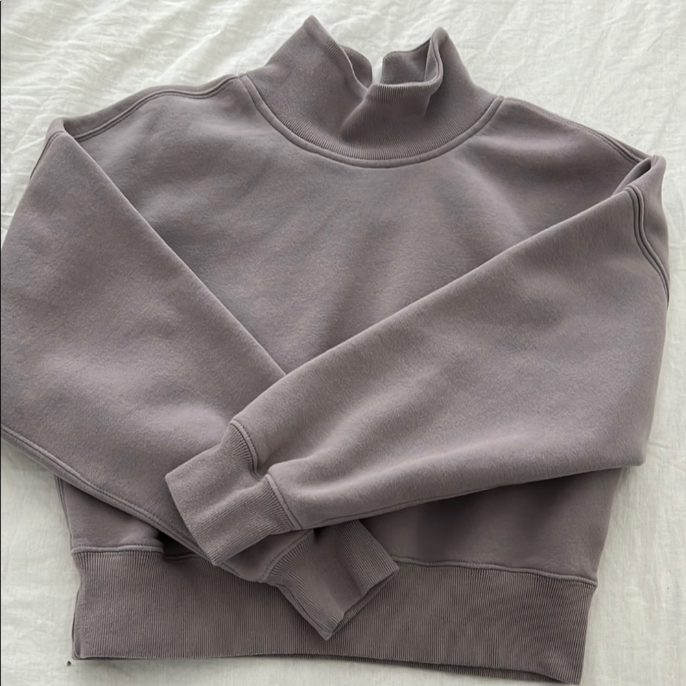 Women's purpleGray Turtleneck Sweater